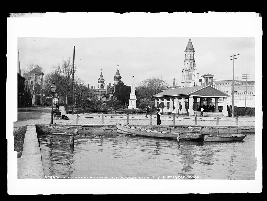 Old market and plaza, St. Augustine, Florida, 1880