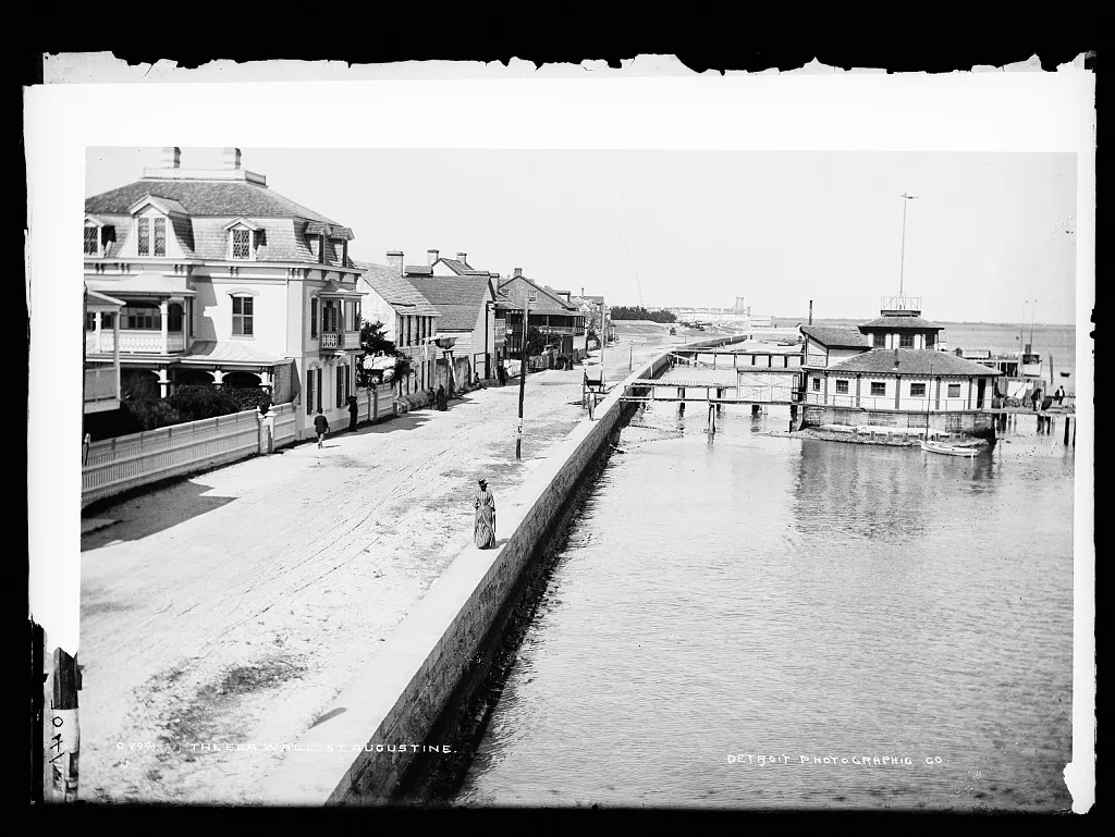 The sea wall, St. Augustine, Florida, 1880