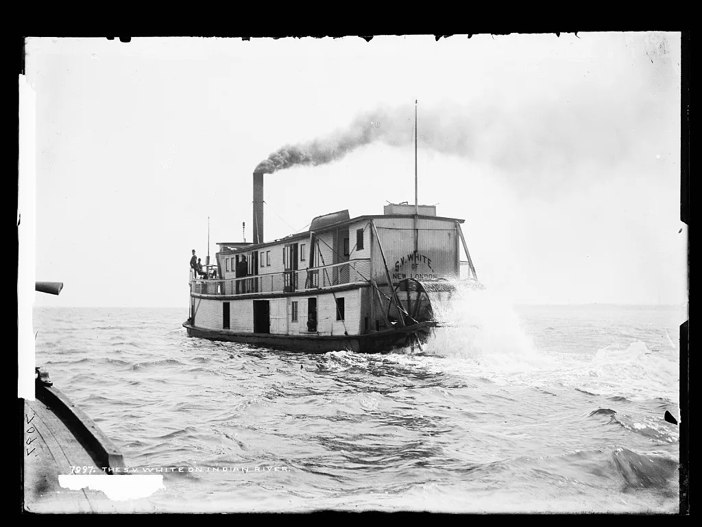 The S.V. White on Indian River, Florida, 1880