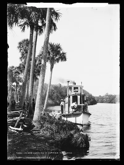 Wood landing in Jupiter Narrows, Florida, 1880