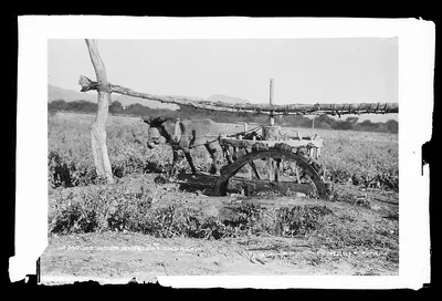 Irrigation wheels at Ahualalco [sic], Mexico, Ahualulco, 1880