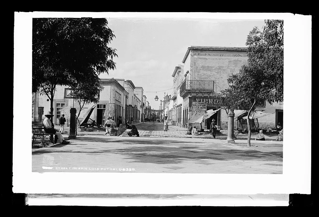 Street in San Luis Potosi, Mexico, San Luis Potosi, 1880