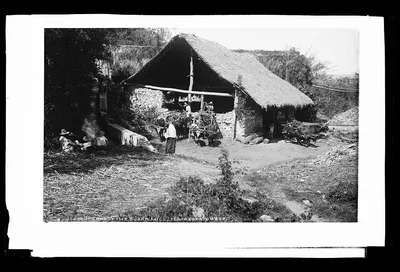 Groups about the sugar mill, Temasopa [sic], Mexico, Tamasopo, 1880