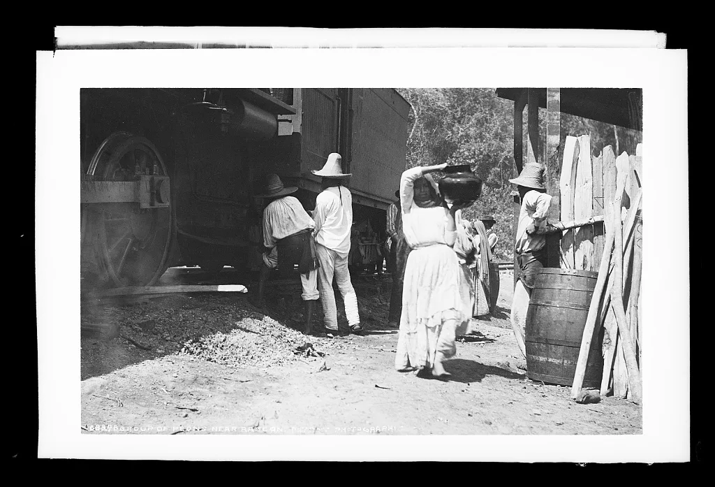 Group of peons near Rascon, Mexico, Rascon, 1880