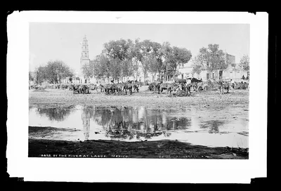By the river at Lagos, Mexico, Mexico, Lagos, 1880