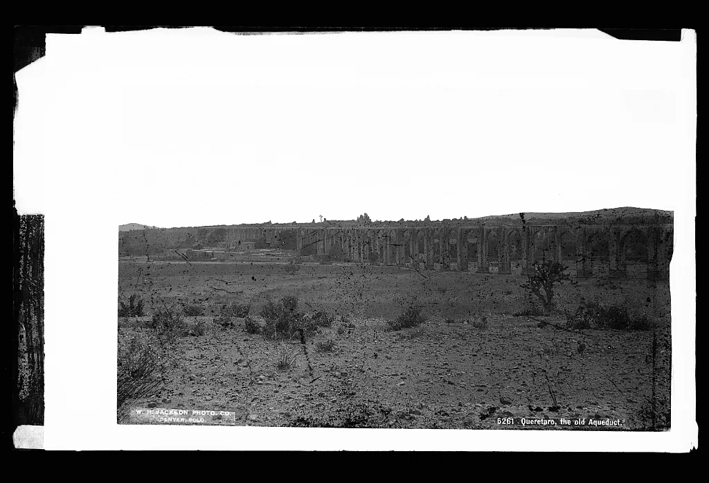 Queretaro, the old aqueduct, Queretaro, Mexico, 1880