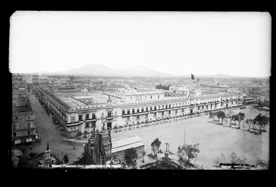 Mexico, panorama from the cathedral, [showing] the palace, Mexico City, Mexico, 1880