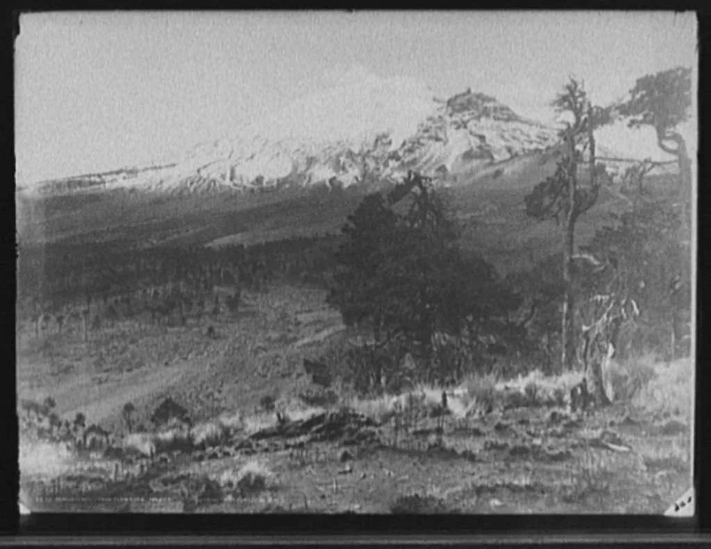 Popocatepetl from Tlamacas, Mexico, Popocatepetl, Mexico, Tlamacas, 1880