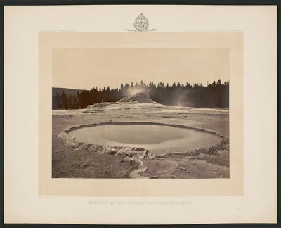 Crater of the Castle Geyser, Yellowstone National Park, Wyoming, 1872