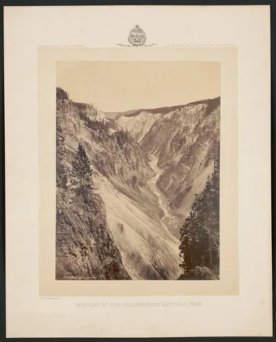 Grand Cañon of the Yellowstone, Yellowstone National Park, Wyoming, Yellowstone River, 1878