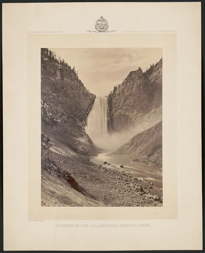 Great Falls of the Yellowstone, Yellowstone National Park, Wyoming, Yellowstone River, 1871
