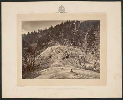 Glen Spring, Mammoth Hot Springs, Yellowstone National Park, Wyoming, Mammoth Hot Springs, 1878