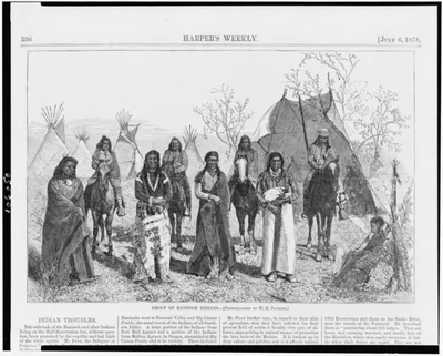 Photograph from 1878: Group of Bannock Indians