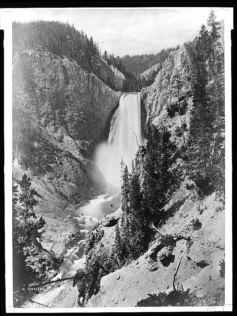 [Great Falls of the Yellowstone River], Yellowstone National Park, 1872
