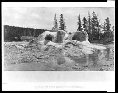 Views in the Rocky Mountains--Crater of the Grotto, 1871