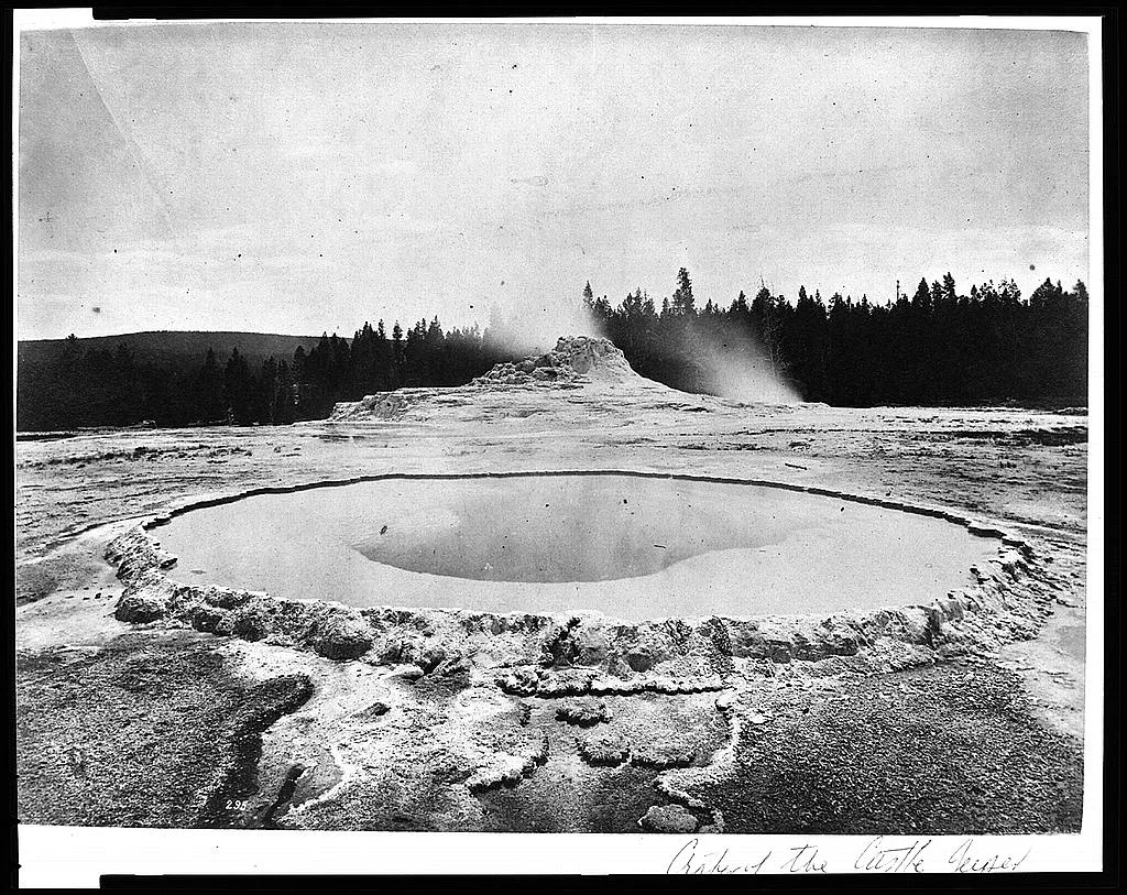 [Crater of the Castle Geyser], Wyoming, 1871