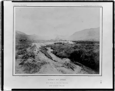Extinct hot spring, east fork of the Yellowstone, hot spring series, Wyoming, 1871